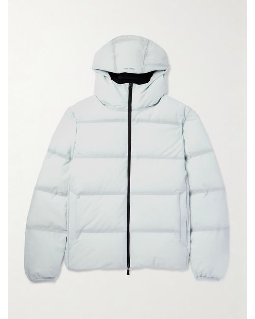 Herno White Quilted Stretch-Shell Hooded Down Bomber Jacket for men