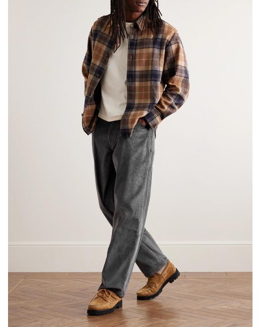 Noah NYC Gerade geschnittene Hose aus Baumwollcord in Gray für Herren