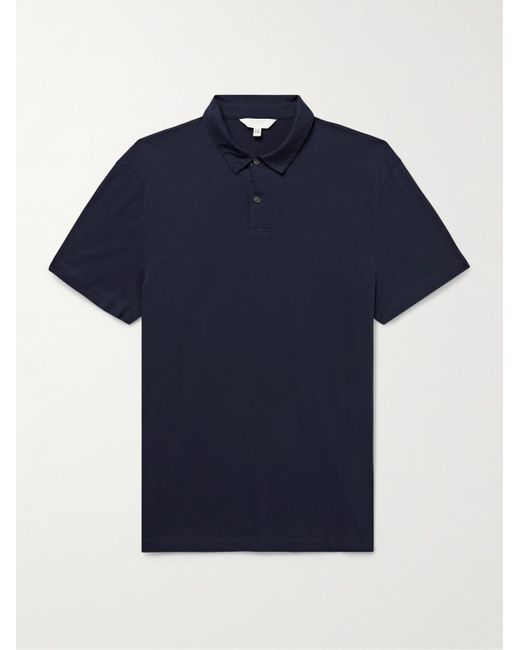 Club Monaco Blue Sea Island Cotton-jersey Polo Shirt for men