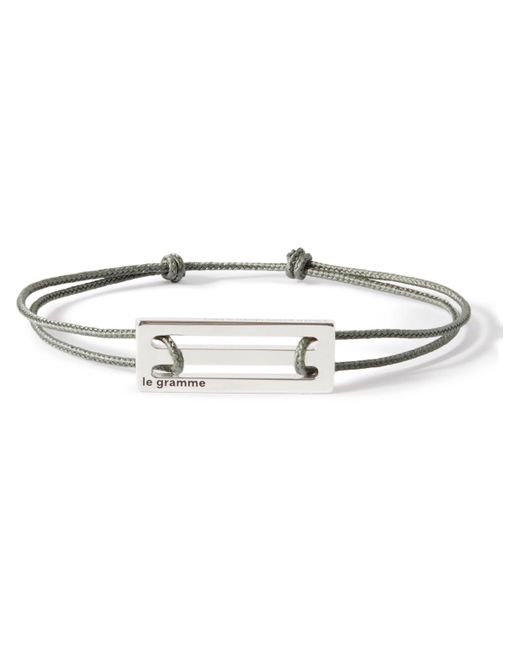 Le Gramme White 2.5g Cord And Sterling Silver Bracelet for men