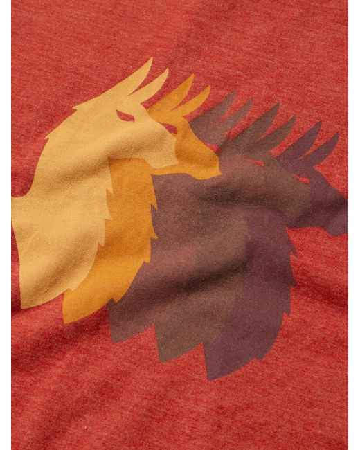 COTOPAXI Red Llama Sequence Printed Organic Cotton-blend Jersey T-shirt for men