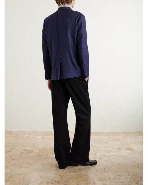 Paul Smith Blue Wool And Linen-Blend Suit Jacket for men
