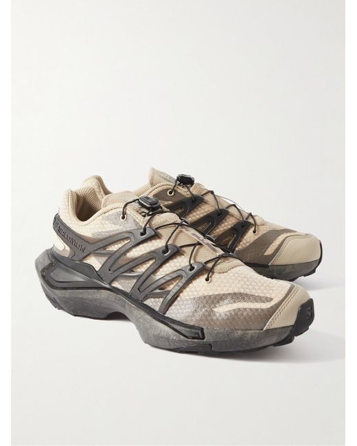 Salomon Natural Xt Pu.re Advanced Leather And Rubber-trimmed Mesh Sneakers for men