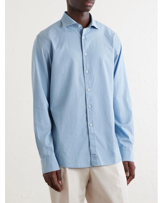 Canali Blue Denim Shirt for men