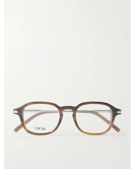 Dior Natural Diorblacksuito R11I Geometric Acetate Glasses for men