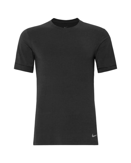 Nike Transcend Slim-fit Dri-fit Yoga T-shirt in Black for Men | Lyst