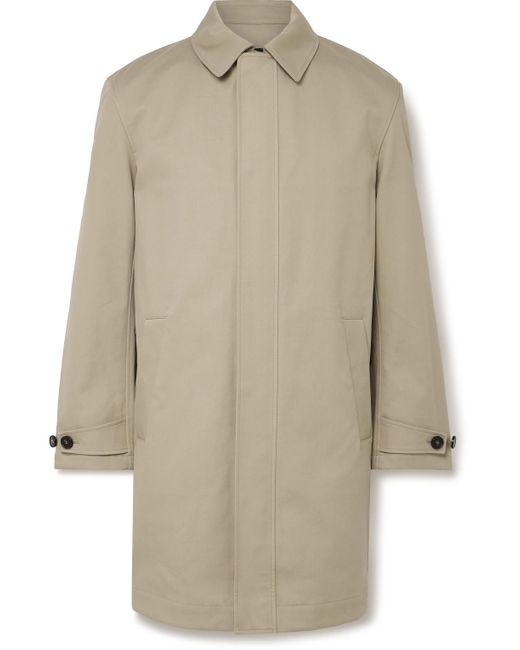 Yves Salomon Natural Leather-trimmed Double-faced Cotton-twill Coat for men