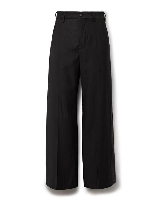 Our Legacy Black Sailor Wide-leg Crinkled-twill Trousers for men