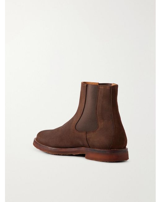 Mr P. Brown Suede Chelsea Boots for men