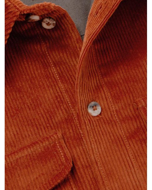 De Bonne Facture Brown Cotton-corduroy Overshirt for men
