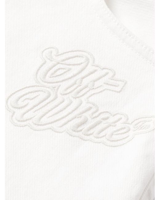 Off-White c/o Virgil Abloh White Straight-leg Convertible Logo-embroidered Jeans for men