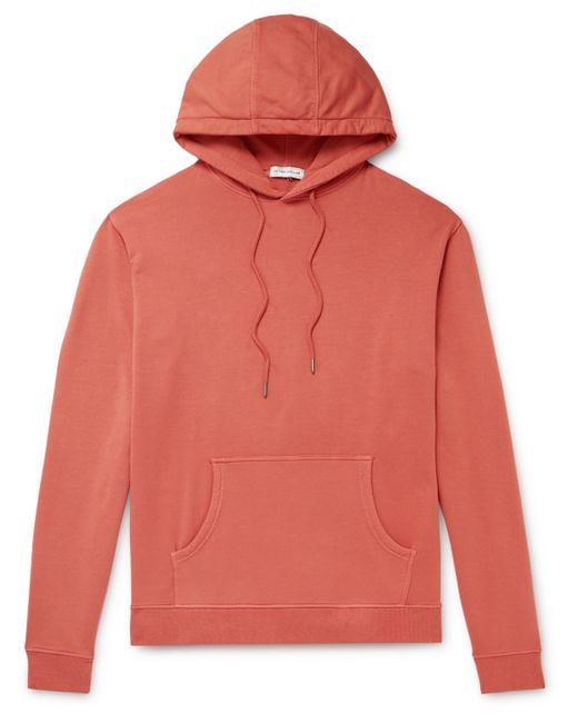 Peter Millar Red Lava Wash Stretch-cotton And Modal-blend Jersey Hoodie for men
