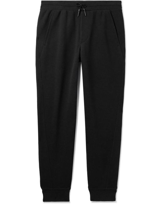 Zegna Black Tapered Jersey Sweatpants for men