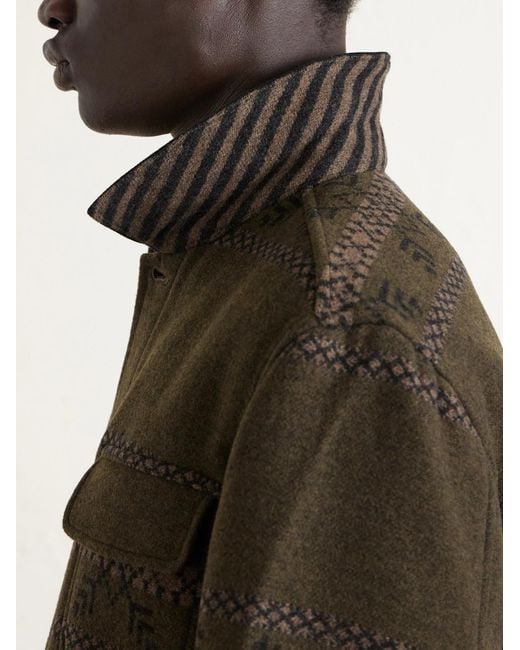 RRL Green Virgin Wool-Blend Jacquard Jacket for men