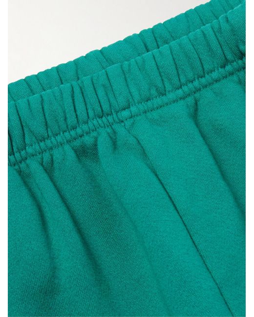 Les Tien Green Tapered Garment-Dyed Cotton-Jersey Sweatpants for men