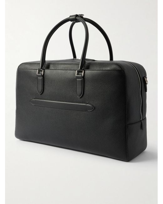 Ludlow Leather Weekend Bag di Smythson in Black da Uomo
