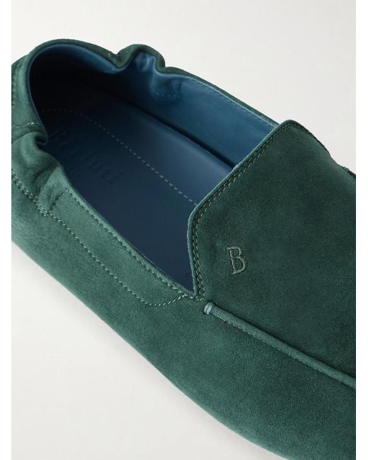 Berluti Green Far Niente Suede Driving Shoes for men