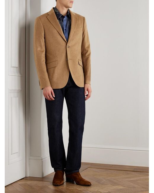 Etro Brown Roma Cashmere Blazer for men