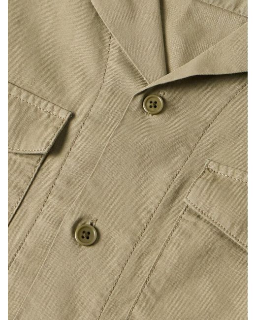Camicia in twill di cotone con colletto convertibile di Alex Mill in Natural da Uomo
