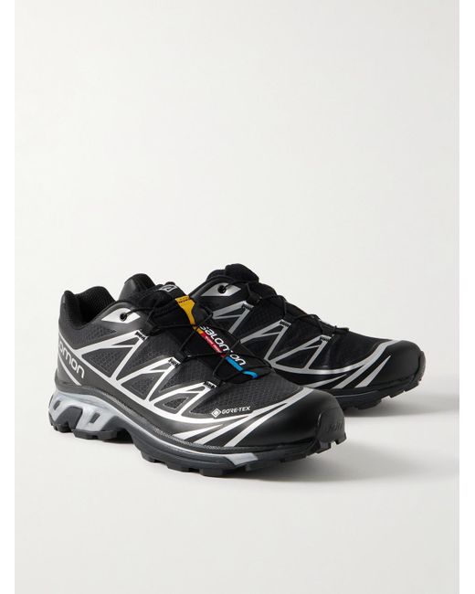 Salomon Black Xt-6 Rubber-Trimmed Gore-Tex Mesh Sneakers for men