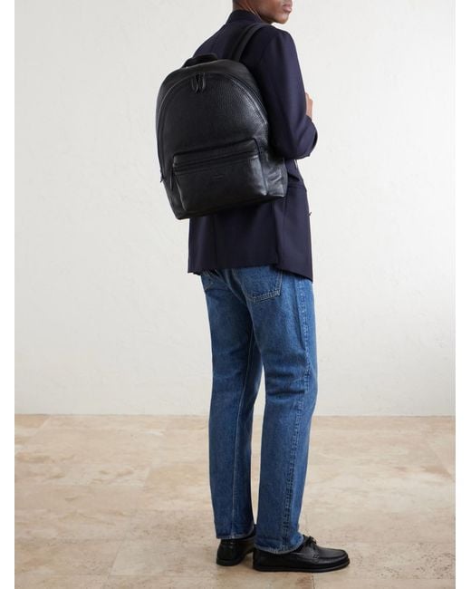 Berluti Black Time Off Full-grained Leather Backpack for men