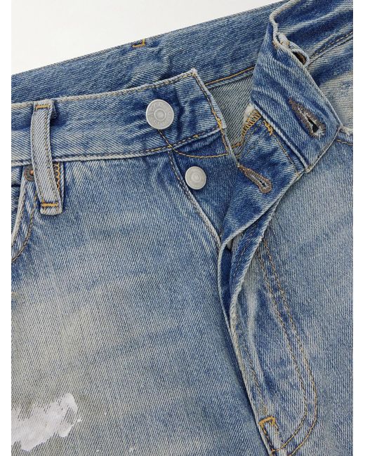Acne Blue Straight-leg Distressed Jeans for men