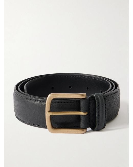 3.5Cm Leather Belt di Andersons in Black da Uomo