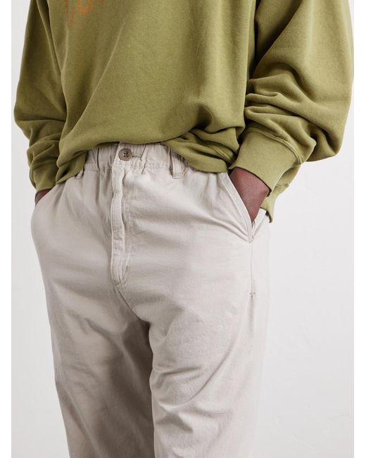 Remi Relief White Straight-Leg Cotton-Twill Trousers for men