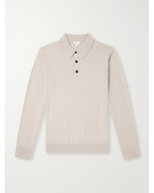 Sunspel Natural Cashmere Polo-Shirt for men