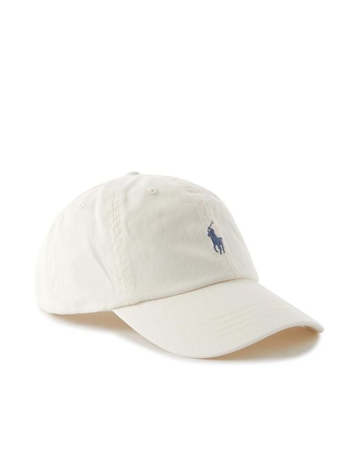 Polo Ralph Lauren White Logo-embroidered Cotton-twill Baseball Cap