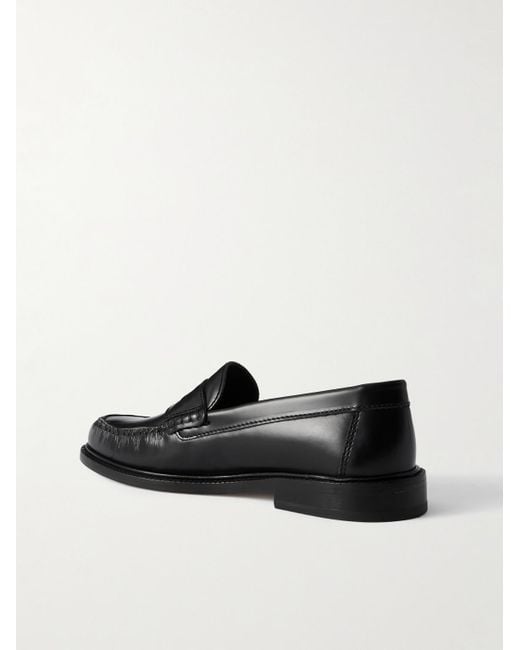 VINNY'S Yardee Pennyloafers aus glänzendem Leder in Black für Herren