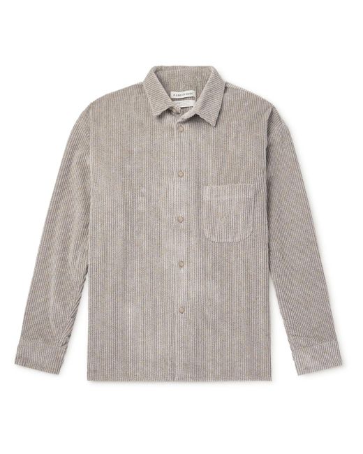 A Kind Of Guise Gray Gusto Tweedy Corduroy Shirt for men