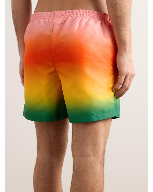 Casablancabrand Orange Straight-leg Short-length Degradé Swim Shorts for men