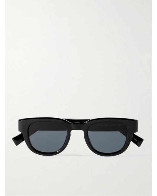 Saint Laurent New Wave Sonnenbrille mit rundem Rahmen aus Azetat in Black für Herren