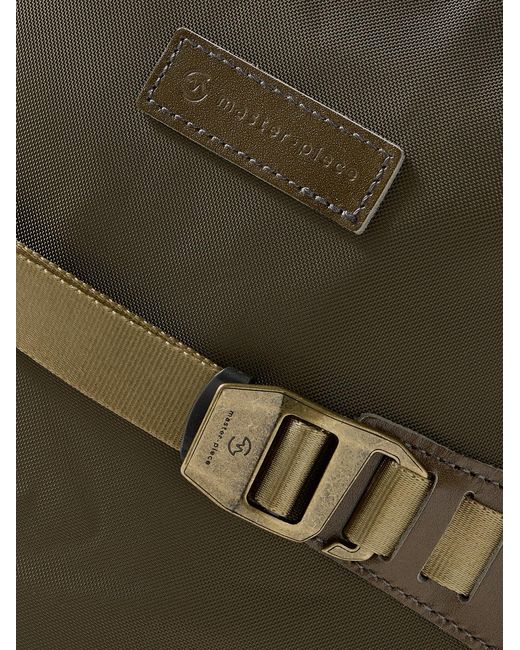 Potential 2-Way Leather And Webbing-Trimmed Cordura Mastertex Backpack di Master Piece in Green da Uomo