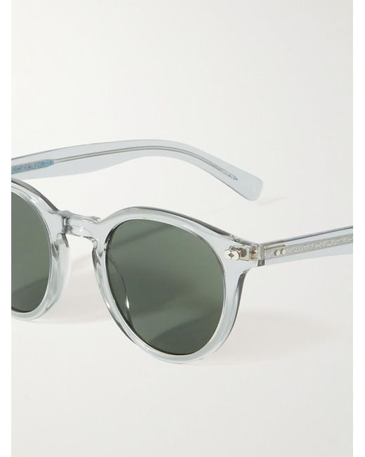 Garrett Leight Green Clune X Round-frame Acetate Sunglasses for men