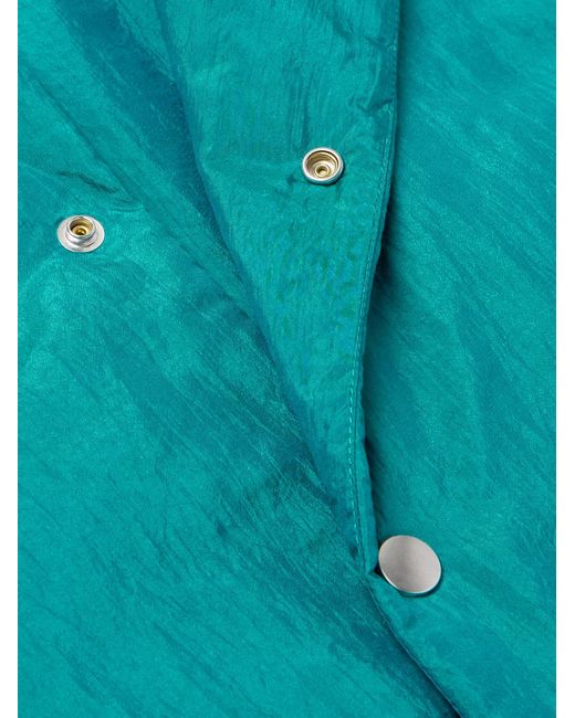 Jil Sander Blue Camp-Collar Padded Shell Shirt for men