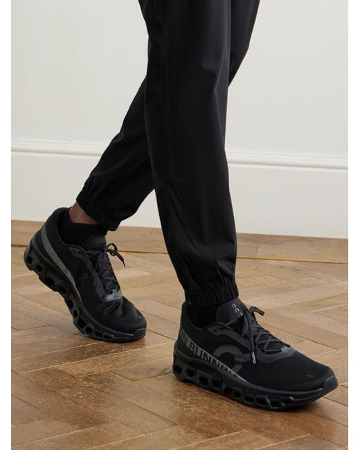 On Shoes Black Cloudmster 2 Rubber-trimmed Mesh Running Sneakers for men