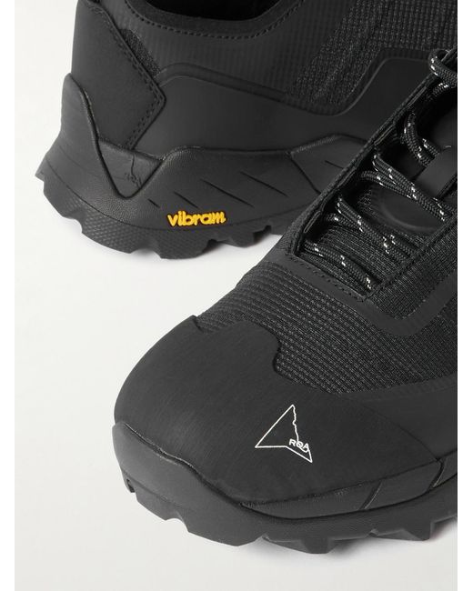 Roa Black Katharina Light Rubber And Leather-trimmed Ripstop Sneakers for men