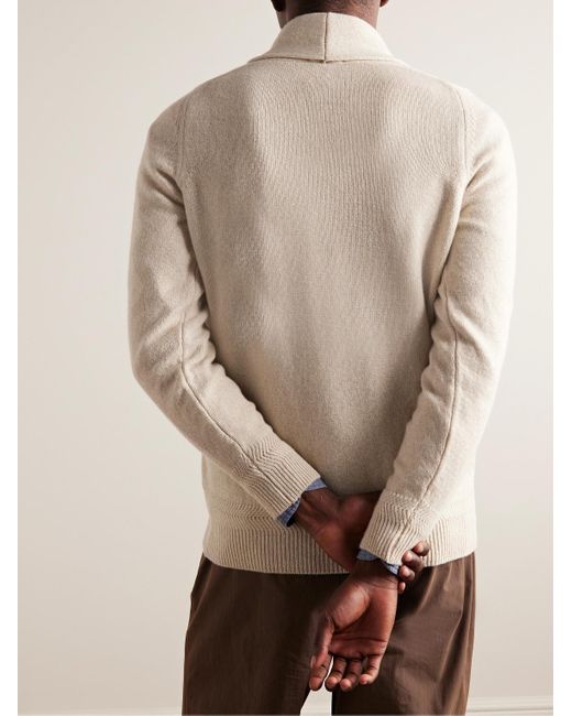John Smedley Natural Cullen Slim-fit Recycled-cashmere And Merino Wool-blend Cardigan for men