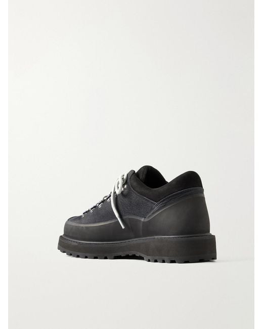 Diemme Black Cornaro Gomma Rubber And Nubuck Sneakers for men