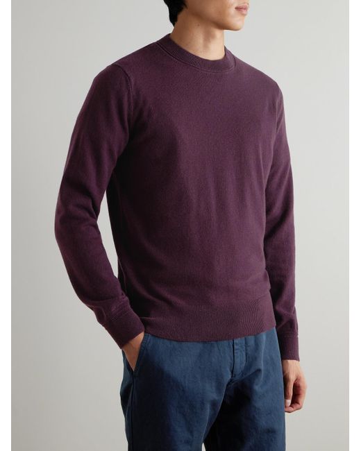 Mr P. Purple Curtis Cashmere Sweater for men