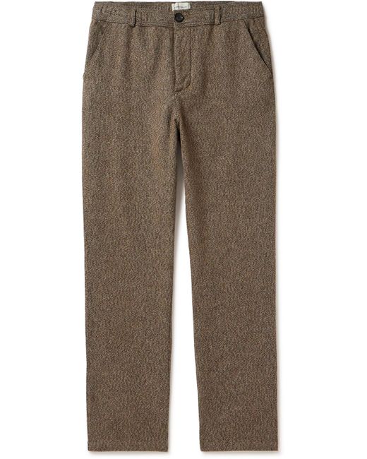Oliver Spencer Natural Adler Straight-leg Cotton-tweed Trousers for men