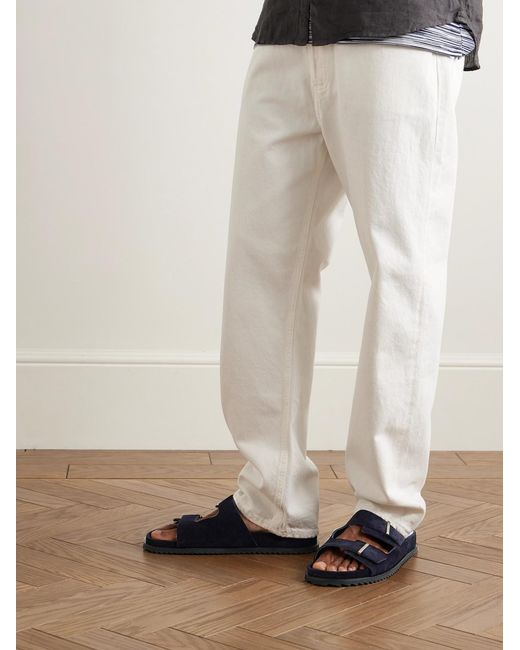 Mr P. Blue Suede Sandals for men