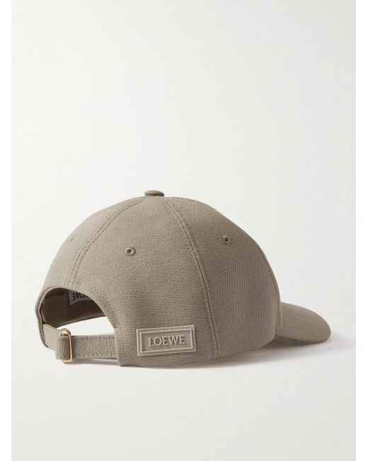 Loewe Natural Logo-Appliquéd Cotton-Canvas Baseball Cap for men