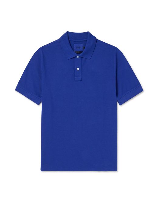 Drake's Blue Cotton-piqué Polo Shirt for men