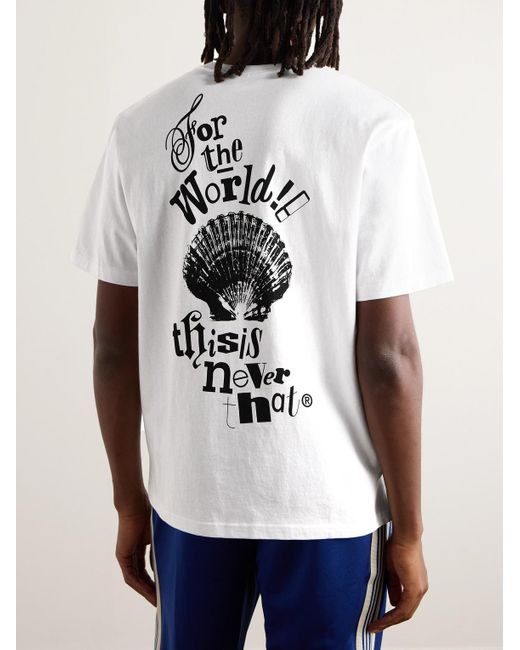 Thisisneverthat White Otter Logo-print Cotton-jersey T-shirt for men
