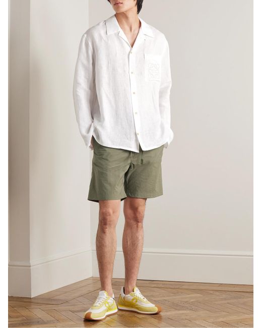 Loewe Natural Paula's Ibiza Broderie Anglaise-trimmed Linen Shirt for men