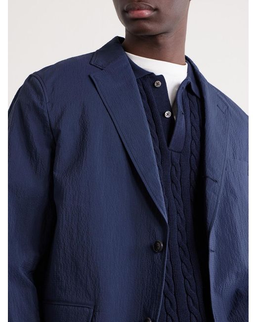 Beams Plus 3B Anywhere(Wear) Seersucker Blazer in Blue for Men | Lyst UK