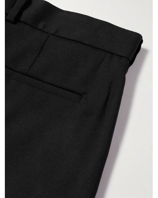 Rohe Black Straight-leg Pleated Virgin Wool Trousers for men